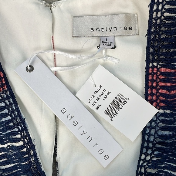 NWT Adelyn Rae Striped Cotton Summer Romper Casual Vacation Sz L - Picture 10 of 11